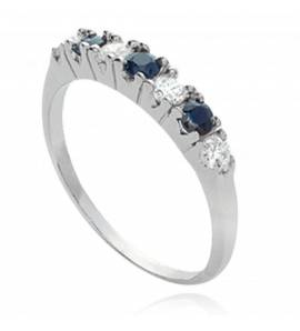 Woman silver Couronne de Nuit blue ring