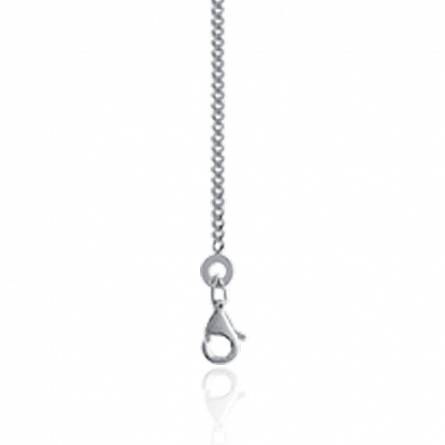 Woman silver curb chains