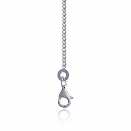 Woman silver curb chains