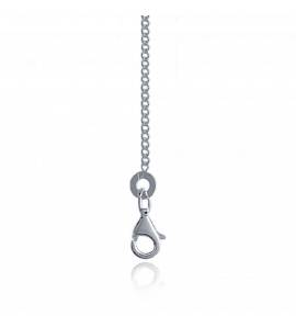 Woman silver curb chains