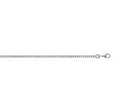 Woman silver curb chains