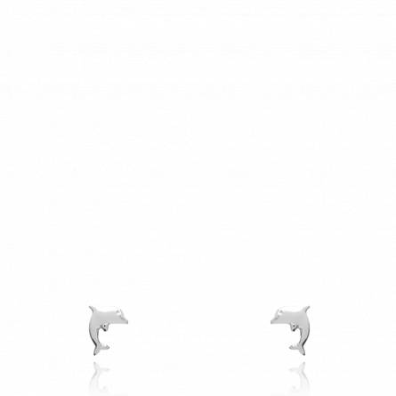 Woman silver Dauphin bermudes earring