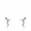 Woman silver Fée Levitation earring mini