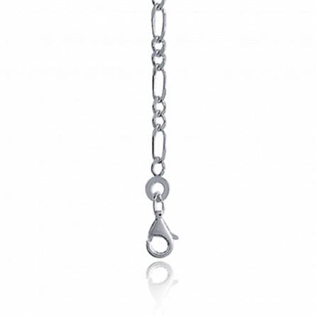 Woman silver figaro chains