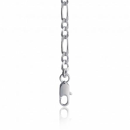 Woman silver figaro chains