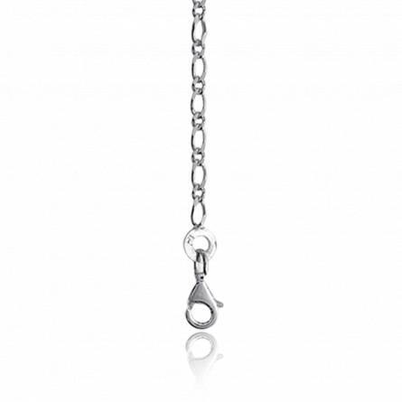 Woman silver figaro chains