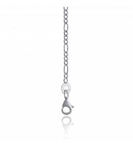 Woman silver figaro chains