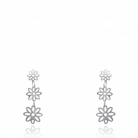 Woman silver Fleurs de Printemps earring