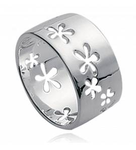 Woman silver Flower Power ring