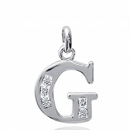 Woman silver G letters pendant