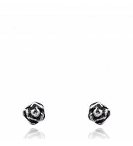 Woman silver Gavdos black earring