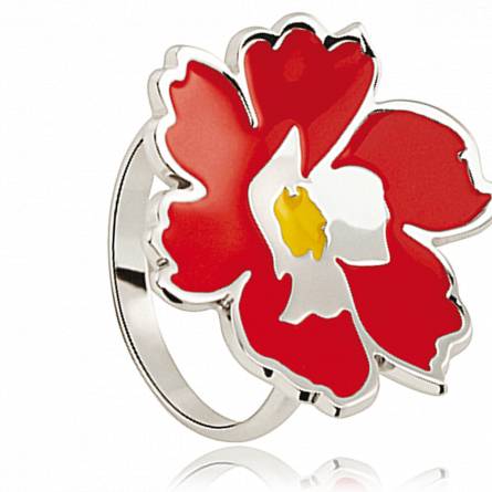Woman silver Ildden red ring