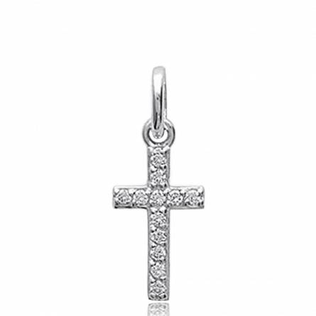 Woman silver Jean crosses pendant