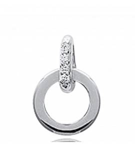 Woman silver Joana circular pendant