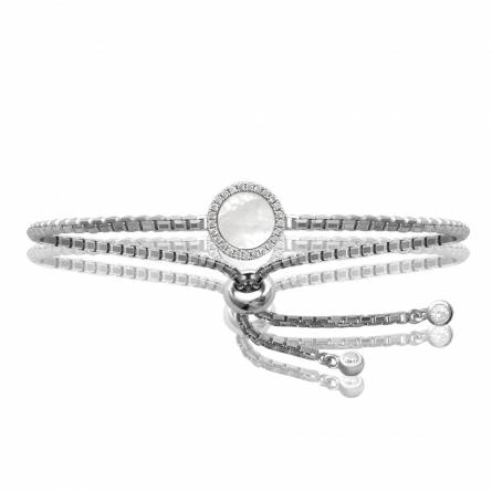 Woman silver Liam grey bracelet