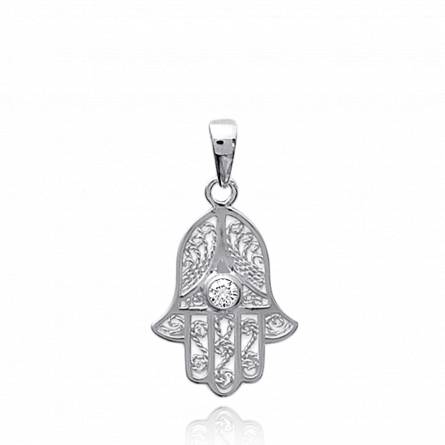 Woman silver Main Fatma 7 pendant