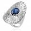 Woman silver MELYNA blue ring mini