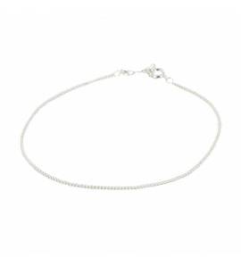 Woman silver metal chains