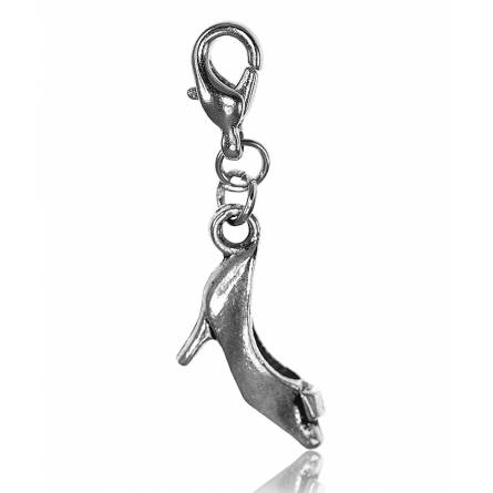 Woman silver metal Chaussure grey charms