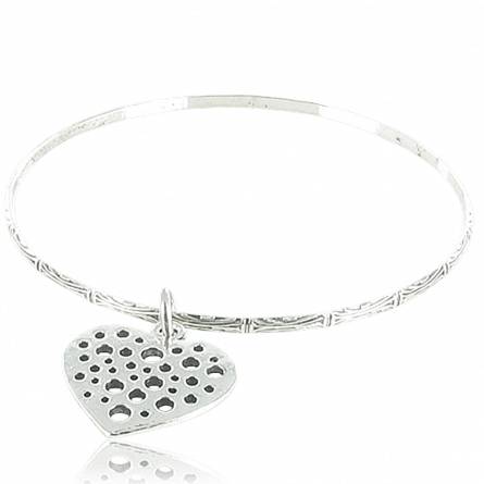 Woman silver metal . hearts bracelet
