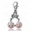 Woman silver metal  soutien gorge pink charms mini