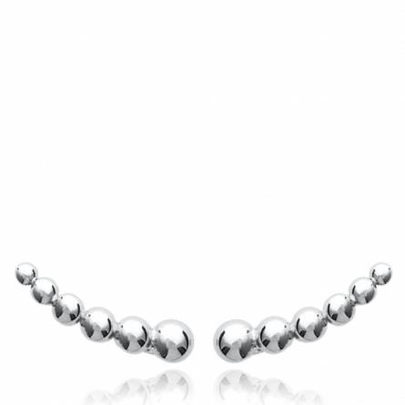 Woman silver Nahia grey earring