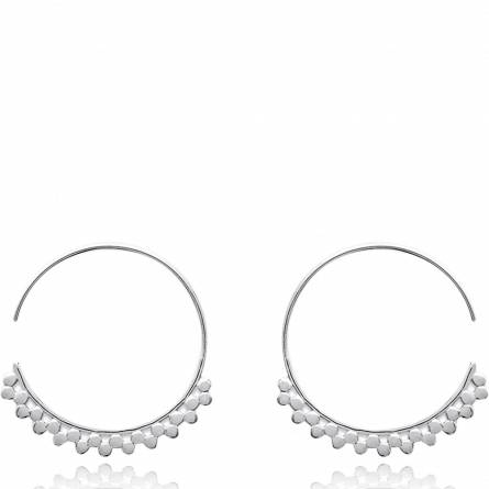 Woman silver Nandy circular earring