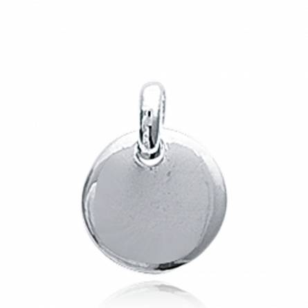 Woman silver Neutre 9 circular pendant