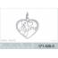 Woman silver Passionnelle hearts pendant 2