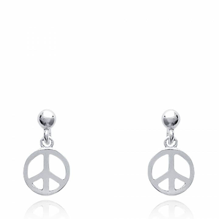 Woman Silver Peace And Love 2 Earring