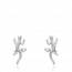 Woman silver Petite Salamandre earring mini