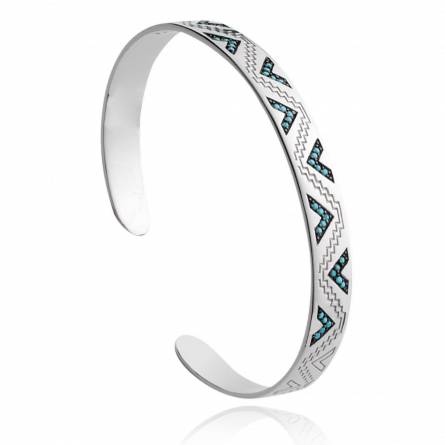 Woman silver Pierrile blue bracelet