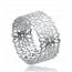 Woman silver Pollen subtil lace ring mini