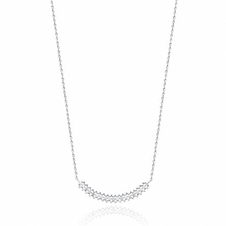 Woman silver Prune grey necklace