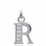 Woman silver R letters pendant mini