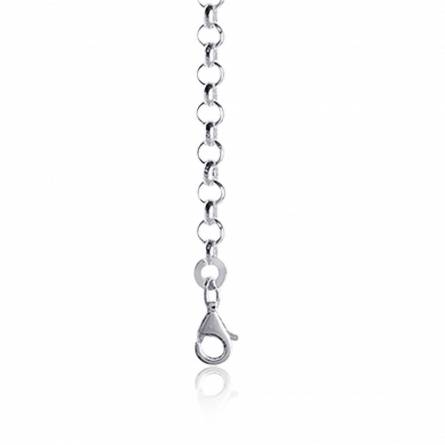 Woman silver rolo chains