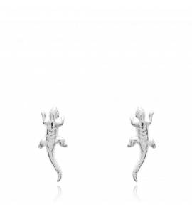Woman silver Salamandre tenace earring