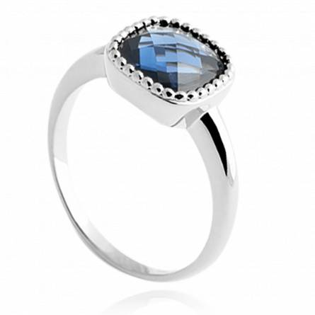 Woman silver Tabitha blue ring