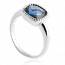 Woman silver Tabitha blue ring mini