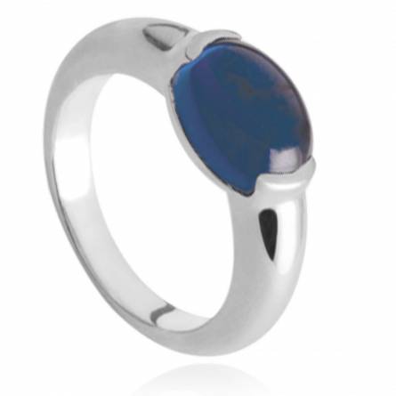Woman silver Talia blue ring