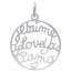 Woman silver Universel circular pendant mini