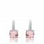 Woman silver Valdenar pink earring mini