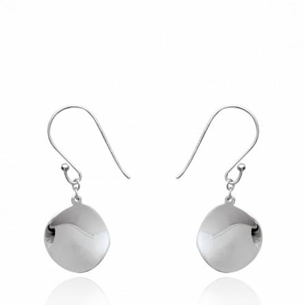 Woman silver Valentia grey earring