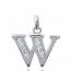 Woman silver W letters pendant mini