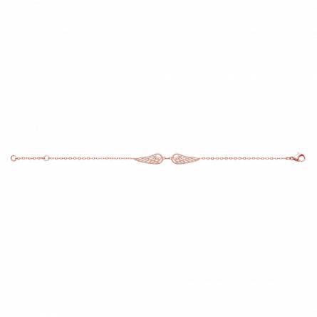 Woman stainless steel Ailes D'anges pink bracelet