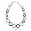 Woman stainless steel Carolle circular black necklace mini