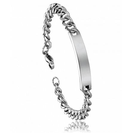 Woman stainless steel curb bracelet