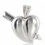 Woman stainless steel Fléché  hearts pendant mini