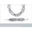 Woman stainless steel Francoise circular grey necklace 2