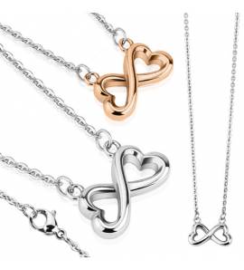 Woman stainless steel infinity necklace
